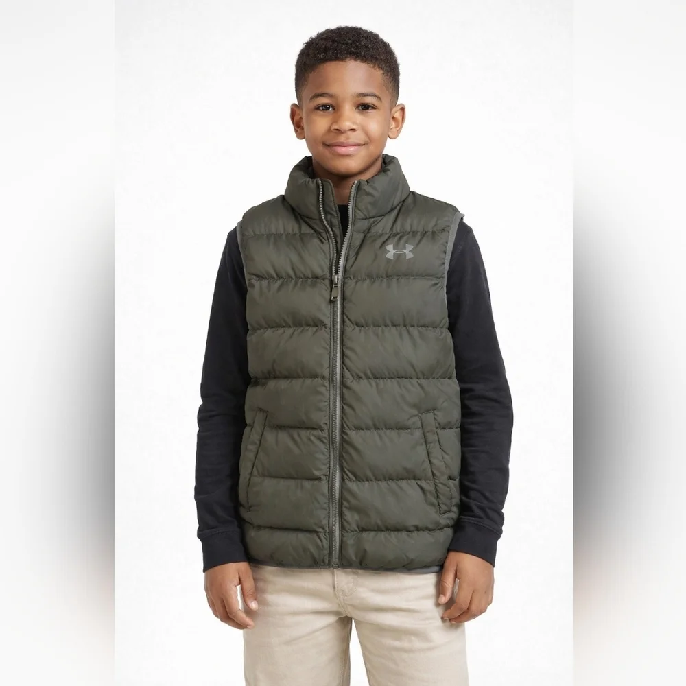 Under Armour Green Puffer Vest YOUTH XL